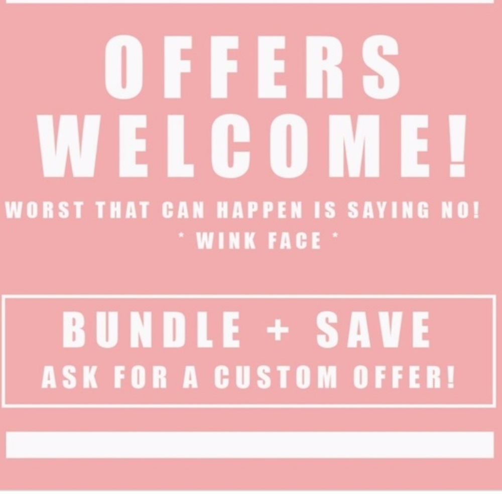 Offers welcome! Bundle & save. Thanks for shopping